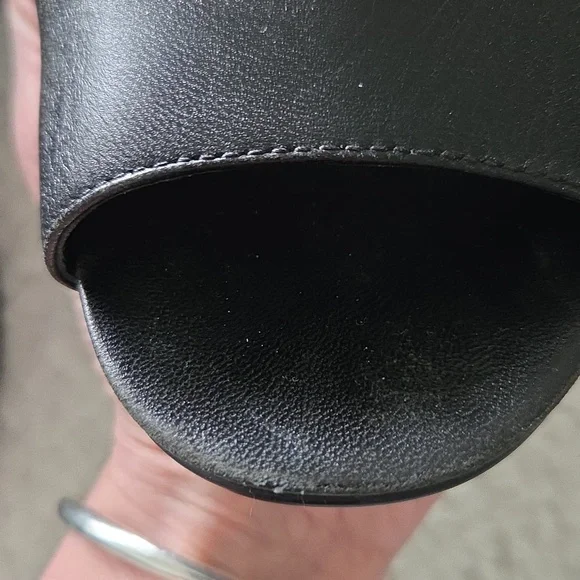 Prada Linea Rossa leather ankle wrap chunky heel sandals Sz 40 - Picture 7 of 16